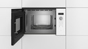 Bosch BFL524MW0, Microondas con plato giratorio, inox, cristal blanco, serie 6