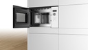 Bosch BFL524MW0, Microondas con plato giratorio, inox, cristal blanco, serie 6