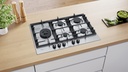 Bosch PCS7A5B90, Placa de gas, 5 fuegos, ancho 75, serie 6