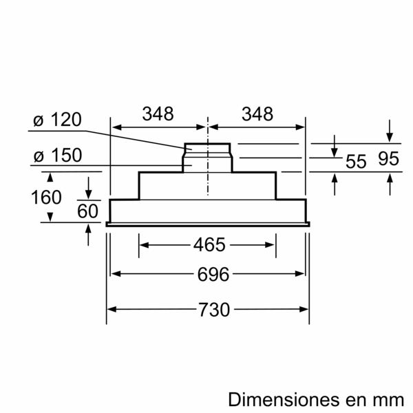 Bosch DHL755BL, Modulo de integración, inox, ancho 73 cm, serie 4