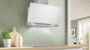 Bosch DWK91LT20, Campana decorativa inclinada, cristal blanco, serie 8