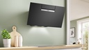 Bosch DWK87FN60, Campanas decorativas inclinadas, cristal negro, serie 4