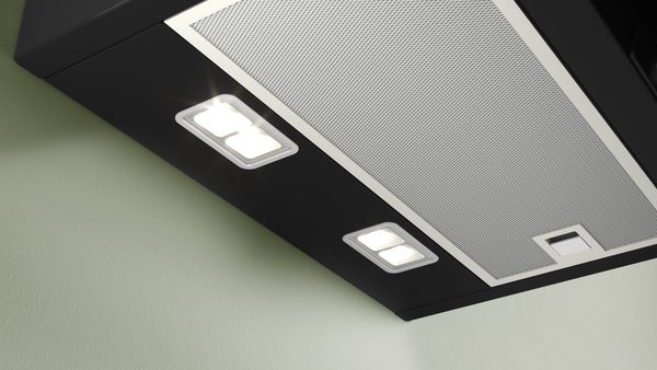 Bosch DWK67FN60, Campana decorativa inclinada, cristal negro, serie 4