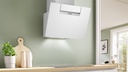 Bosch DWK67FN20, Campana decorativa inclinada, cristal blanco, serie 4