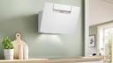 Bosch DWK67FN20, Campana decorativa inclinada, cristal blanco, serie 4