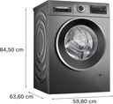 Bosch WGG244ZRES, lavadora con autodosificación i-DOS, 9 KG, 1400RPM, clase A , Serie 6