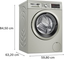 Bosch WUU28T6KES, lavadora Ecosilence con tapa desmontable, 9 KG, 1400RPM, clase A , Serie 6