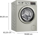 Bosch WUU28T8XES, lavadora Ecosilence con tapa desmontable,  8 KG, 1400RPM, clase A , Serie 6