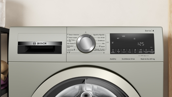 Bosch WNA1341XES, lavadora secadora Ecosilence, 10,5 KG, 1400RPM, clase D , Serie 6