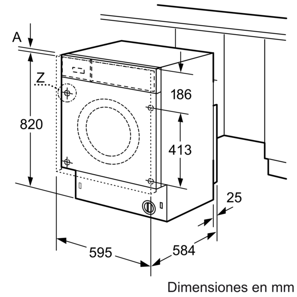 Bosch WKD24362ES, lavadora-secadora integrable, 7 KG, 1200RPM, clase E , Serie 4
