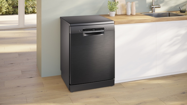 Bosch SMS4EMC06E, lavavajillas libre instalación, ancho 60 cm, secado Zeolitas, 3ª bandeja, clase B, inox, Serie 4