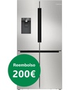 Bosch KFD96APEA, Frigorífico americano, dispensador con toma de agua, 4 puertas, No Frost, 183 x 90,5 cm, Inox, Serie 6