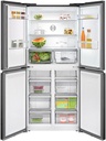 Bosch KMC85LBEA, Frigorífico americano, 4 puertas, No Frost, 190 x 85 cm, Inox, Serie 4