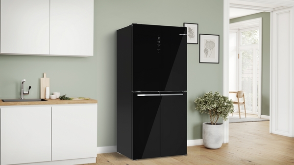 Bosch KMC85LBEA, Frigorífico americano, 4 puertas, No Frost, 190 x 85 cm, Inox, Serie 4