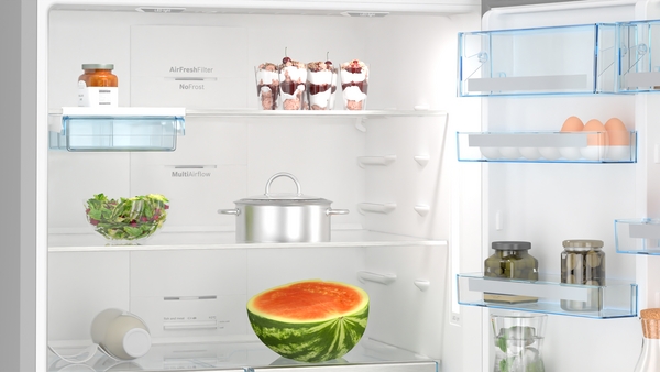 Bosch KGN86AIDR, Frigorífico combi , 2 puertas, No Frost, 186 x 86 cm, Inox, Serie 6