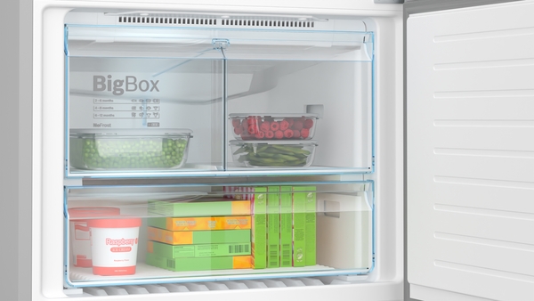 Bosch KGN86AIDR, Frigorífico combi , 2 puertas, No Frost, 186 x 86 cm, Inox, Serie 6