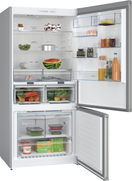 Bosch KGN86VIEA,  Frigorífico combi , 2 puertas, No Frost, 186 x 86 cm, Inox, Serie 4