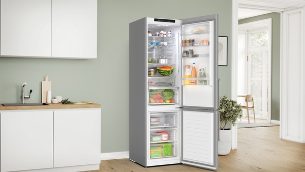 Bosch KGN39AIAT, Frigorífico combi , 2 puertas, No Frost, 203 x 60 cm, Inox, Serie 6
