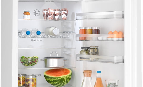 Bosch KGN397WCT, Frigorífico combi , 2 puertas, No Frost, 203 x 60 cm, Inox, Serie 4