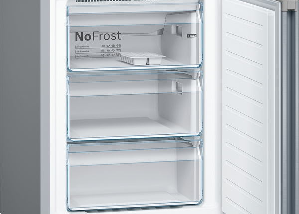Bosch KGN39VIDA,  Frigorífico combi , 2 puertas, No Frost, 203 x 60 cm, Inox, Serie 4