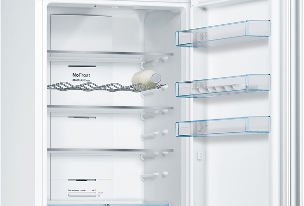 Bosch KGN39VWEA, Frigorífico combi , 2 puertas, No Frost, 203 x 60 cm, Inox, Serie 4