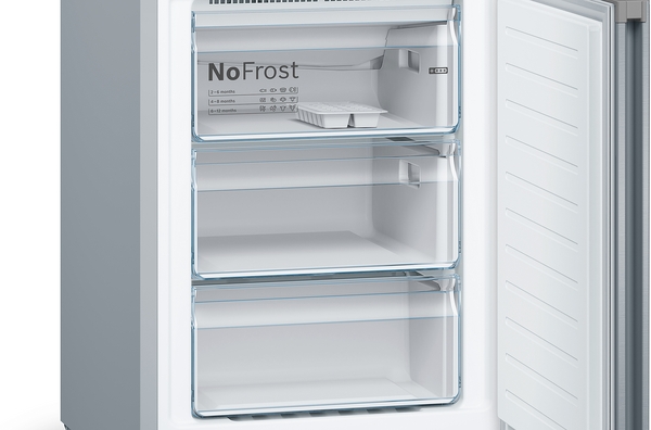 Bosch KGN366ICF, Frigorífico combi , 2 puertas, No Frost, 203 x 60 cm, Inox, Serie 4