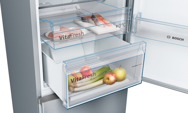 Bosch KGN366ICF, Frigorífico combi , 2 puertas, No Frost, 203 x 60 cm, Inox, Serie 4