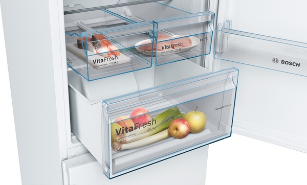 Bosch KGN36VWEA, Frigorífico combi , 2 puertas, No Frost, 186 x 60 cm, Inox, Serie 4