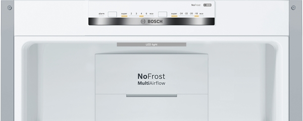 Bosch KGN36VWEA, Frigorífico combi , 2 puertas, No Frost, 186 x 60 cm, Inox, Serie 4