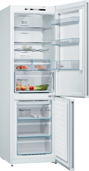 Bosch KGN36VWEA, Frigorífico combi , 2 puertas, No Frost, 186 x 60 cm, Inox, Serie 4
