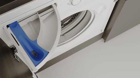 Whirlpool BI WMWG 81484E, Lavadora integrable, 8 Kg, 1400 rpm, 82 x 60 cm, Blanco