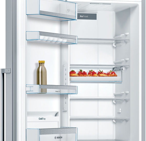 Bosch KSF36PIDP, Frigorífico combi , 2 puertas, No Frost, 186 x 60 cm, Inox, Serie 8