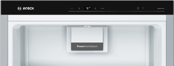Bosch KSV36AIDP, Frigorífico combi , 2 puertas, No Frost, 186 x 60 cm, Inox, Serie 4