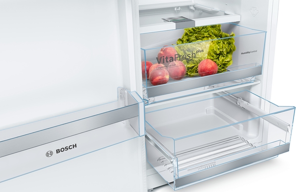 Bosch KSV36AWEP, Frigorífico combi , 2 puertas, No Frost, 186 x 60 cm, Inox, Serie 6
