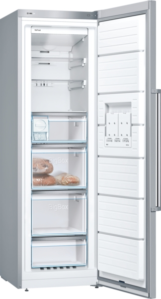 Bosch GSN36BIEP, Congelador , 1 puertas, No Frost, 186 x 60 cm, Inox, Serie 6