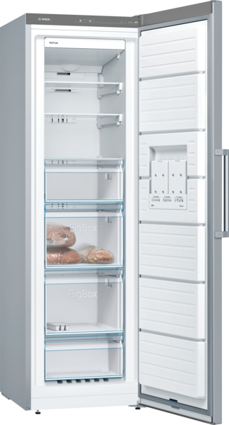 Bosch GSN36VIEP, Congelador , 1 puertas, No Frost, 186 x 60 cm, Inox, Serie 4