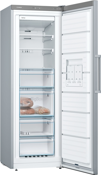 Bosch GSN33VLEP, Congelador , 1 puertas, No Frost, 176 x 60 cm, Inox, Serie 4