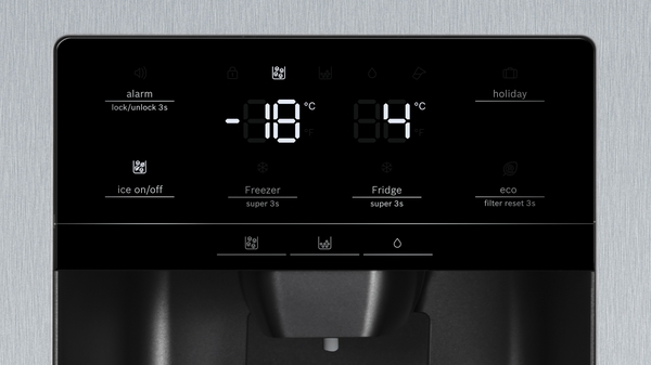 Bosch KAD93AIEP, Frigorífico americano, 4 puertas, No Frost, 179 x 91 cm, Inox, Serie 6