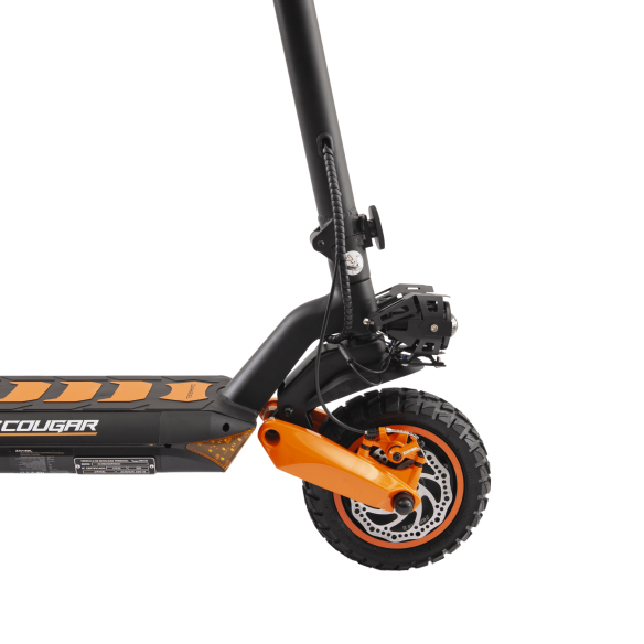 Patinete ZWHEEL ZCOUGAR DUO, Potencia nominal 2x500W, Potencia 800W a 1600W, Velocidad 25km/h, Autonomía hasta 70km, Homologado DGT, Tracción delantera y trasera, Tiempo de carga 8-10h