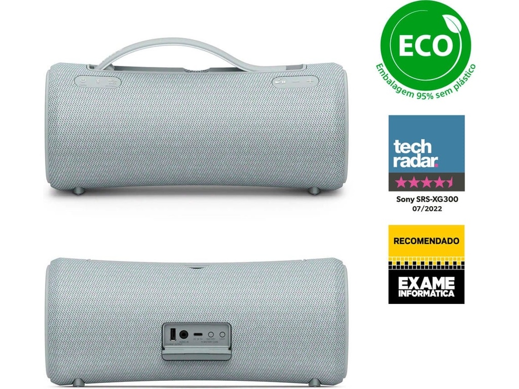 Sony SRSXG300H, altavoz inalámbrico bluetooth portátil con iluminación y un potente sonido, resistente al agua, 25 horas