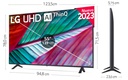 LG 55UR78006LK 55", 4K UHD, Smart TV, HDR10, webOS23, Serie 78, Procesador Alta Potencia, negro