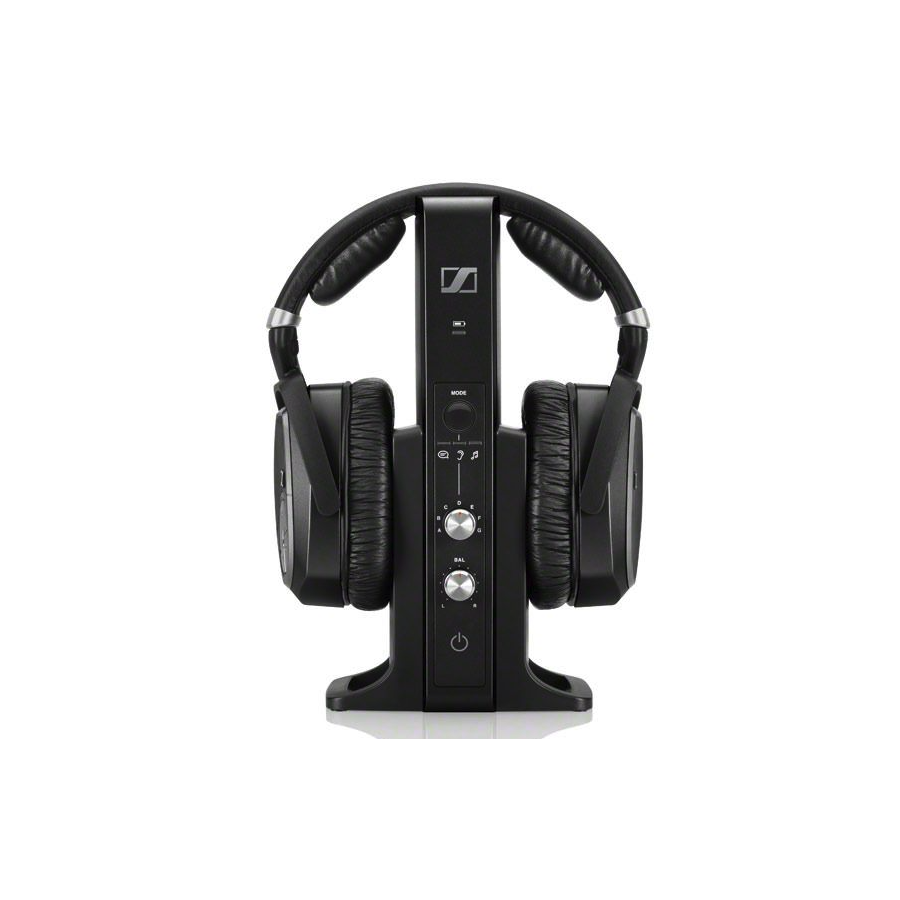 Auriculares RF TV Sennheiser,HDRS195, Digital optical, Auriculares circumaurales que bloquean el ruido ambiental, Volumen y control desde auricular, Sonido de dialogo realzado,  Perfiles personalizados para preferencias individuales, Sonido intenso en modo High volume