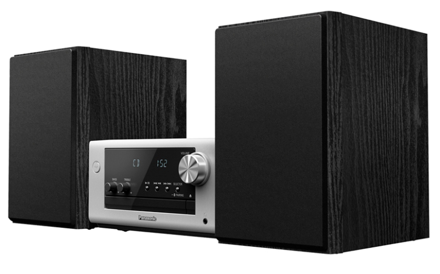 Panasonic SCPM700EGS, Neat Micro Hi-Fi, sistema estéreo compacto con CD, FM Radio, USB y Bluetooth, altavoces de 80 W