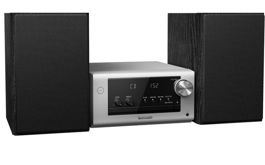 Panasonic SCPM700EGS, Neat Micro Hi-Fi, sistema estéreo compacto con CD, FM Radio, USB y Bluetooth, altavoces de 80 W