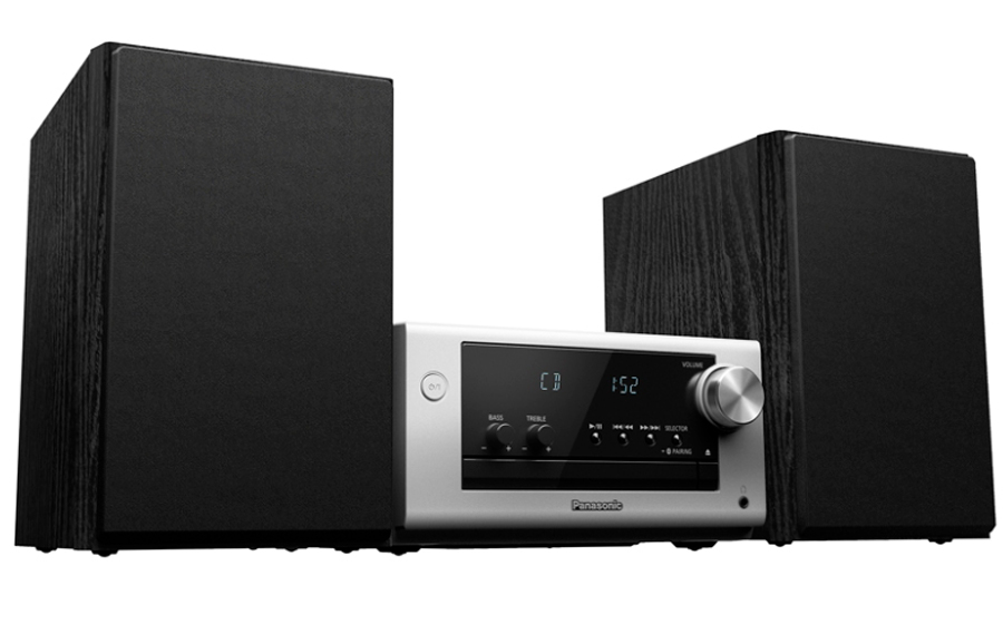 Panasonic SCPM700EGS, Neat Micro Hi-Fi, sistema estéreo compacto con CD, FM Radio, USB y Bluetooth, altavoces de 80 W