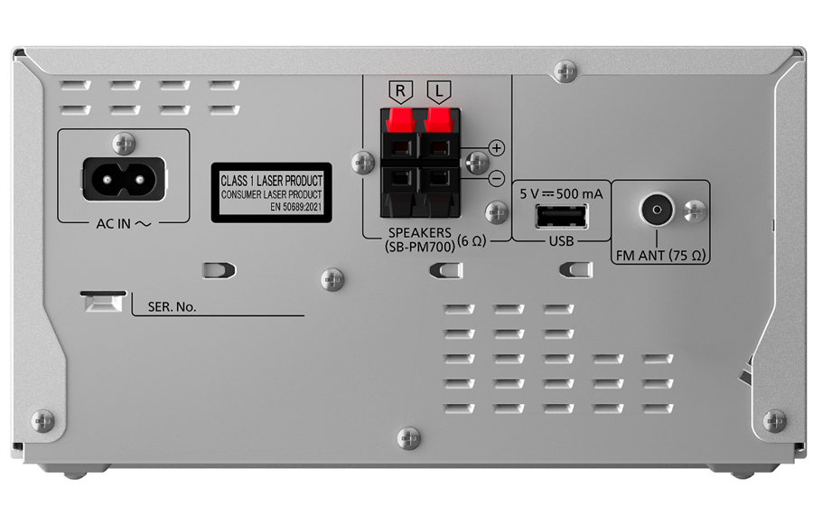 Panasonic SCPM700EGS, Neat Micro Hi-Fi, sistema estéreo compacto con CD, FM Radio, USB y Bluetooth, altavoces de 80 W