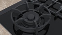 Siemens ER9A6SB70, placa de gas, 90cm, cristal negro, 5 fuegos, iQ500