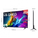 LG 75QNED80T6A, 75", 4K QNED, Smart TV, HDR10, WebOS24, Serie 80, Procesador Potente e Inteligente, Dolby Digital Plus, Alexa/Google Assistant, Negro