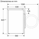 Siemens WG54B2A1ES, Lavadora de carga frontal, 10 kg, 1400 r.p.m., iQ700