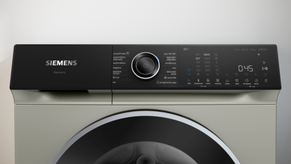 Siemens WG56H2AXES, lavadora de carga frontal, 10 kg, 1600 r.p.m., acero antihuellas, iQ300